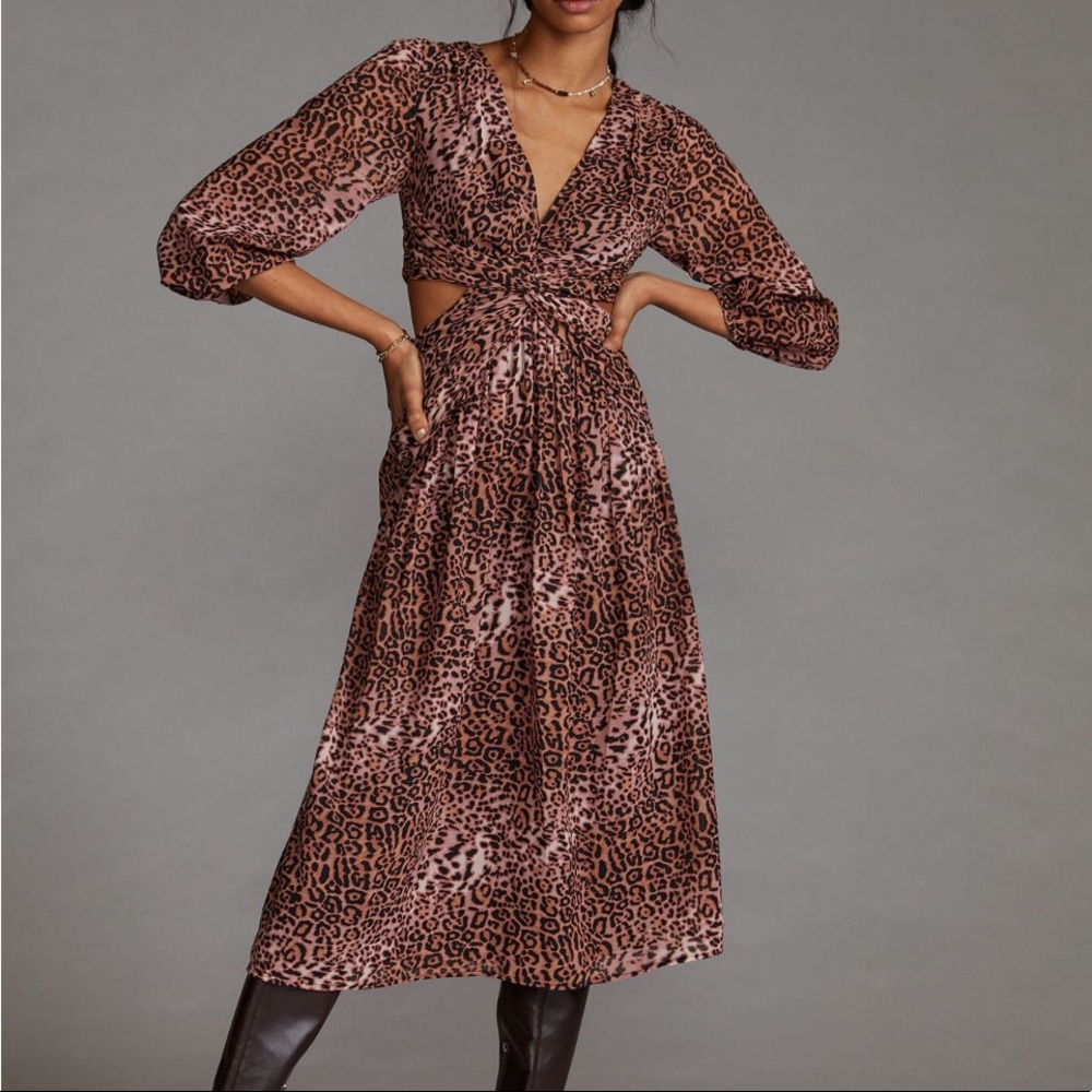 Anthropologie Cut Out Midi Dress